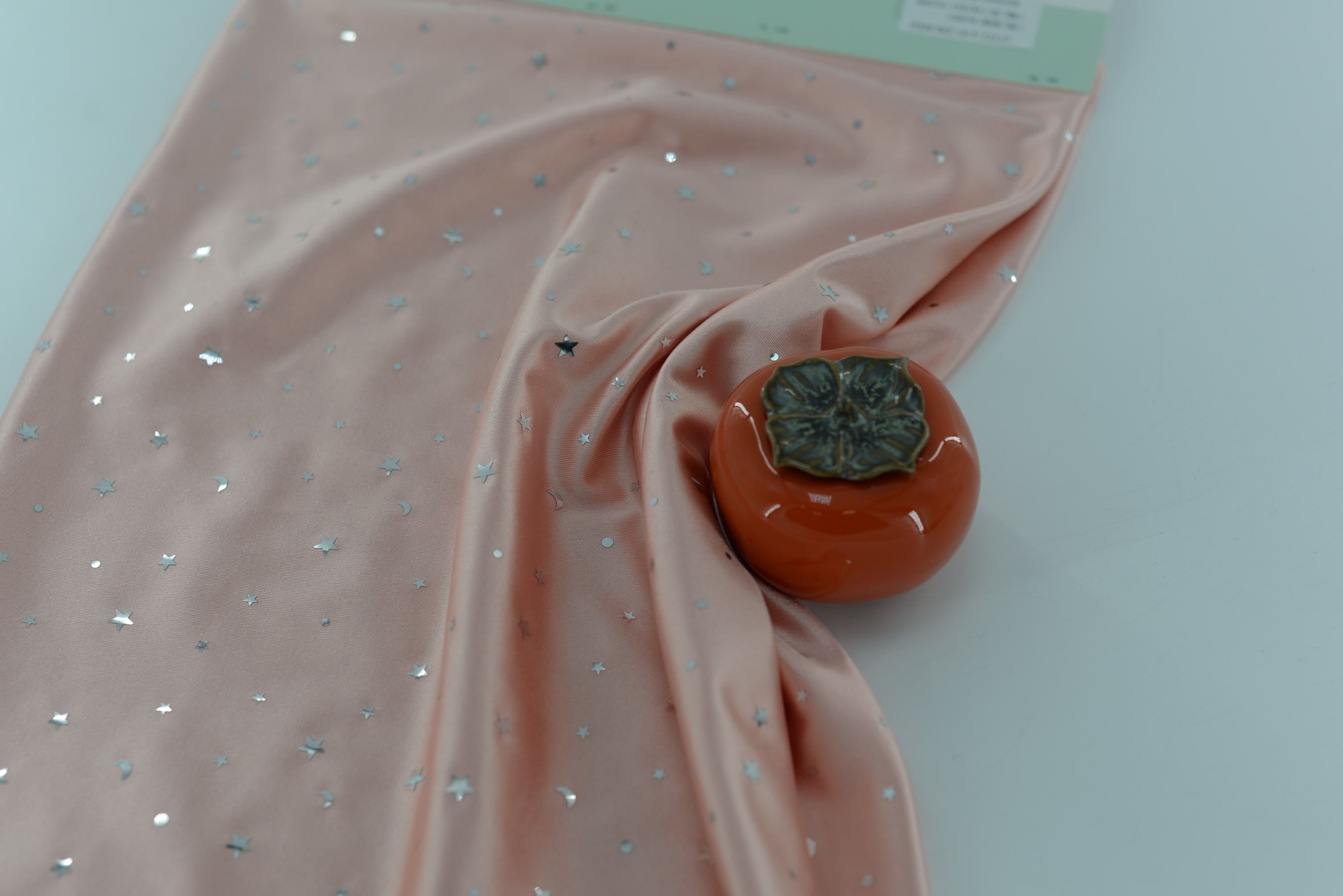 LX-F-11127 KNIT SATIN STAR SHINE SEQUINS