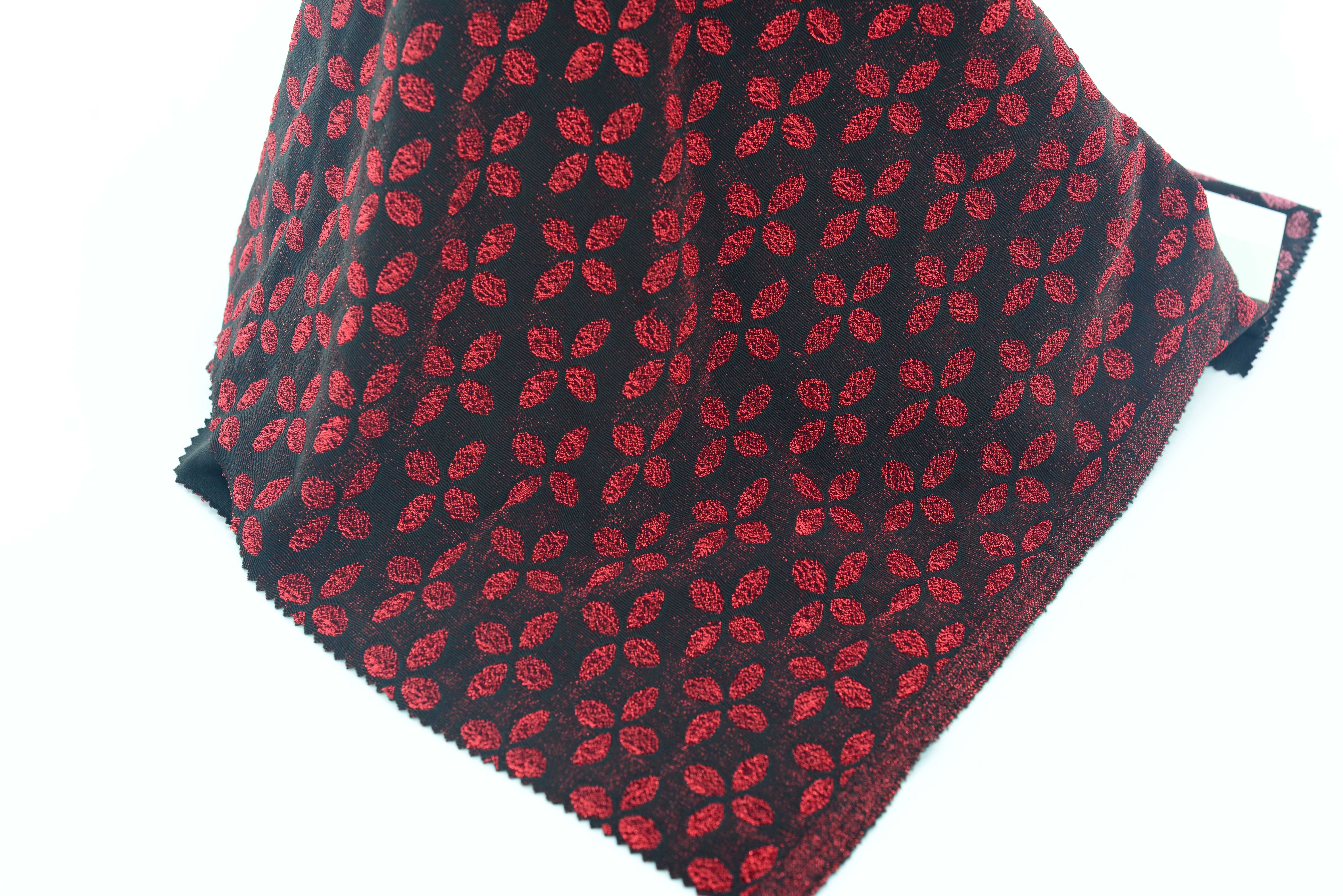 LX-P-16160 LUREX FOUR LEAF CLOVER NYLON KNIT JACQUARD