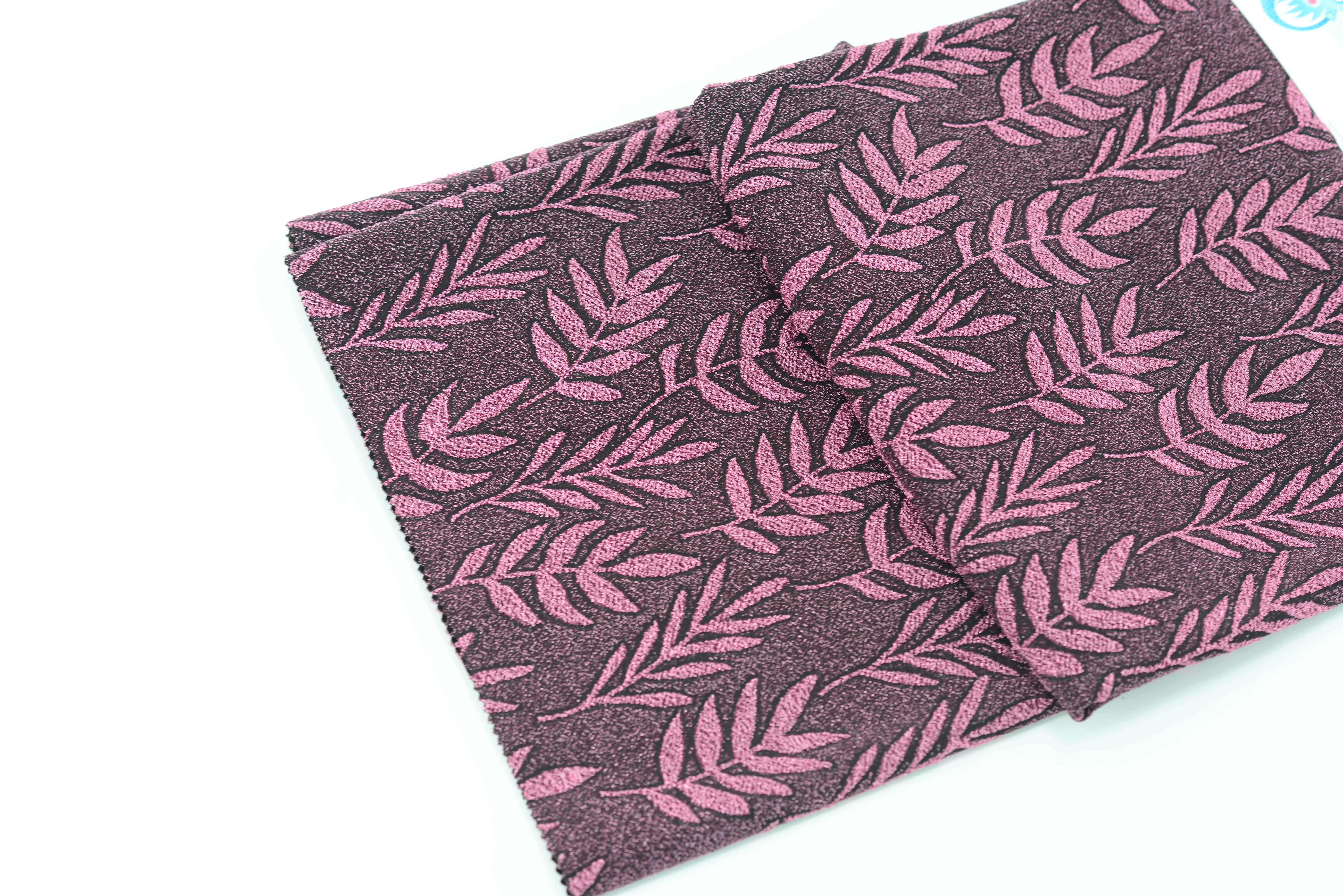 LX-P-16152 LUREX LEAF KNIT JACQUARD