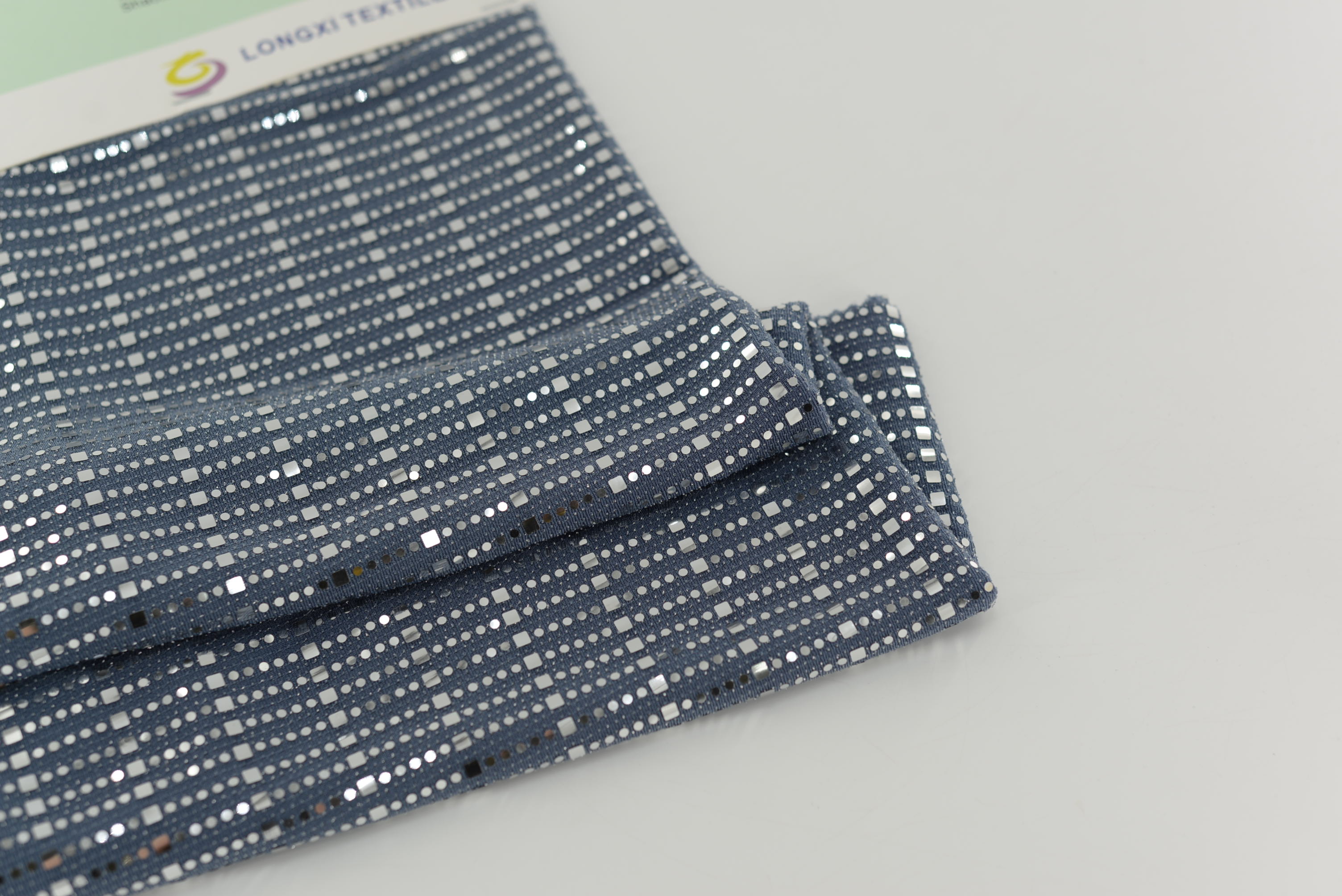 LX-F-11129 NYLON LUREX KNIT SHINE SEQUINS